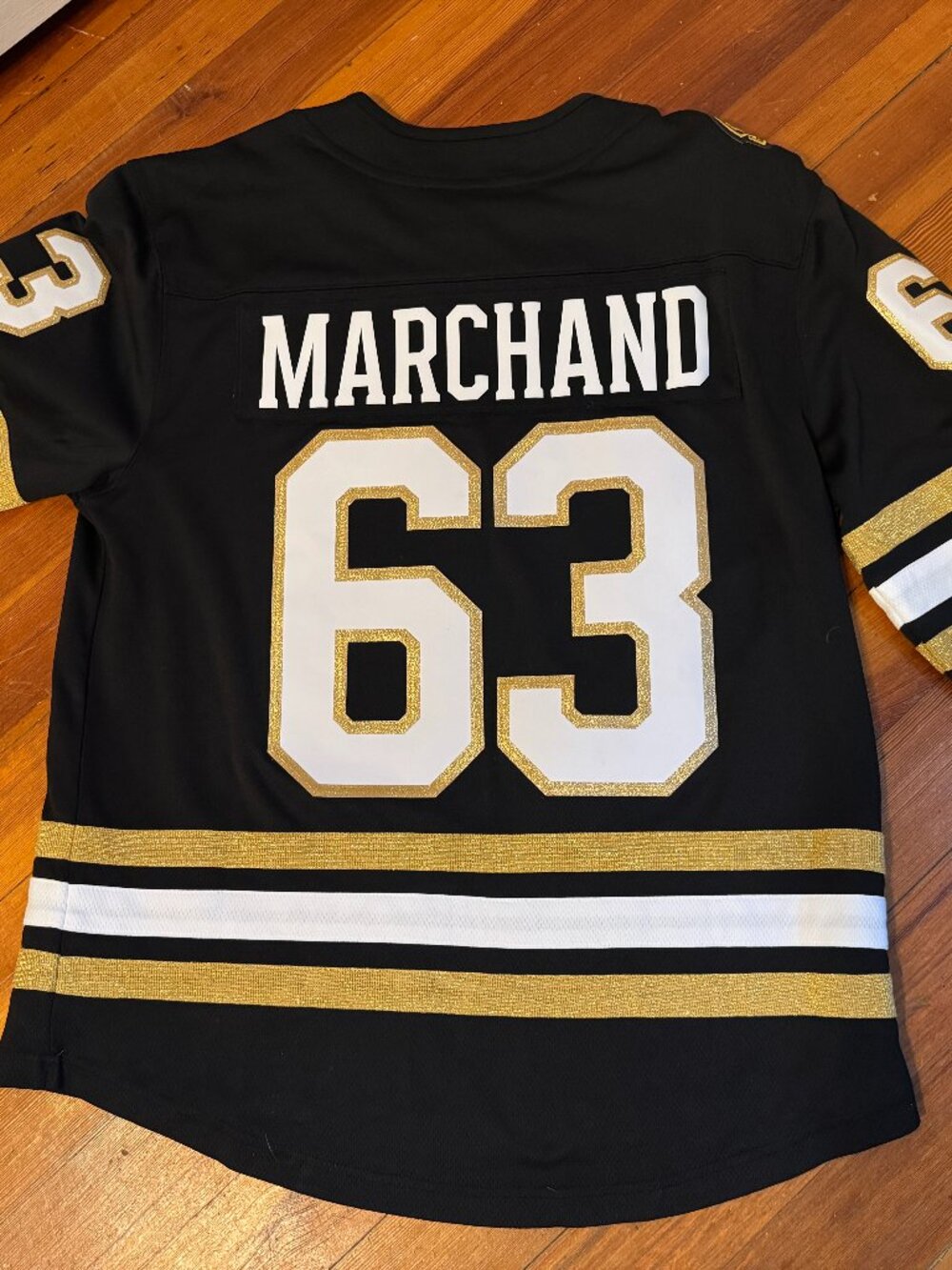 Fanatics Authentic Boston Bruins Brad Marchand 100th Anniversary Jersey Men's M